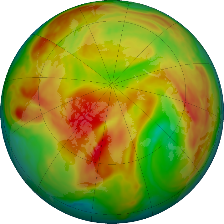 Arctic ozone map for 19 March 2021